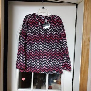 New Mayfair Purple Designed Soft Fleece Pajama Set Size Women's 2X